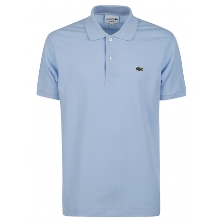 Lacoste Polo uomo celeste manica corta cotone piquè