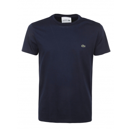 Lacoste T-shirt uomo blu navy  manica corta cotone