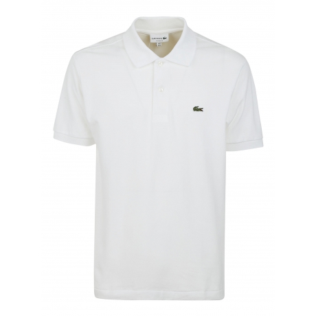 Lacoste polo uomo bianco manica corta cotone piquè