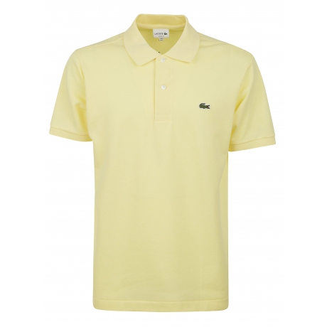 Lacoste Polo uomo giallo manica corta cotone piquè