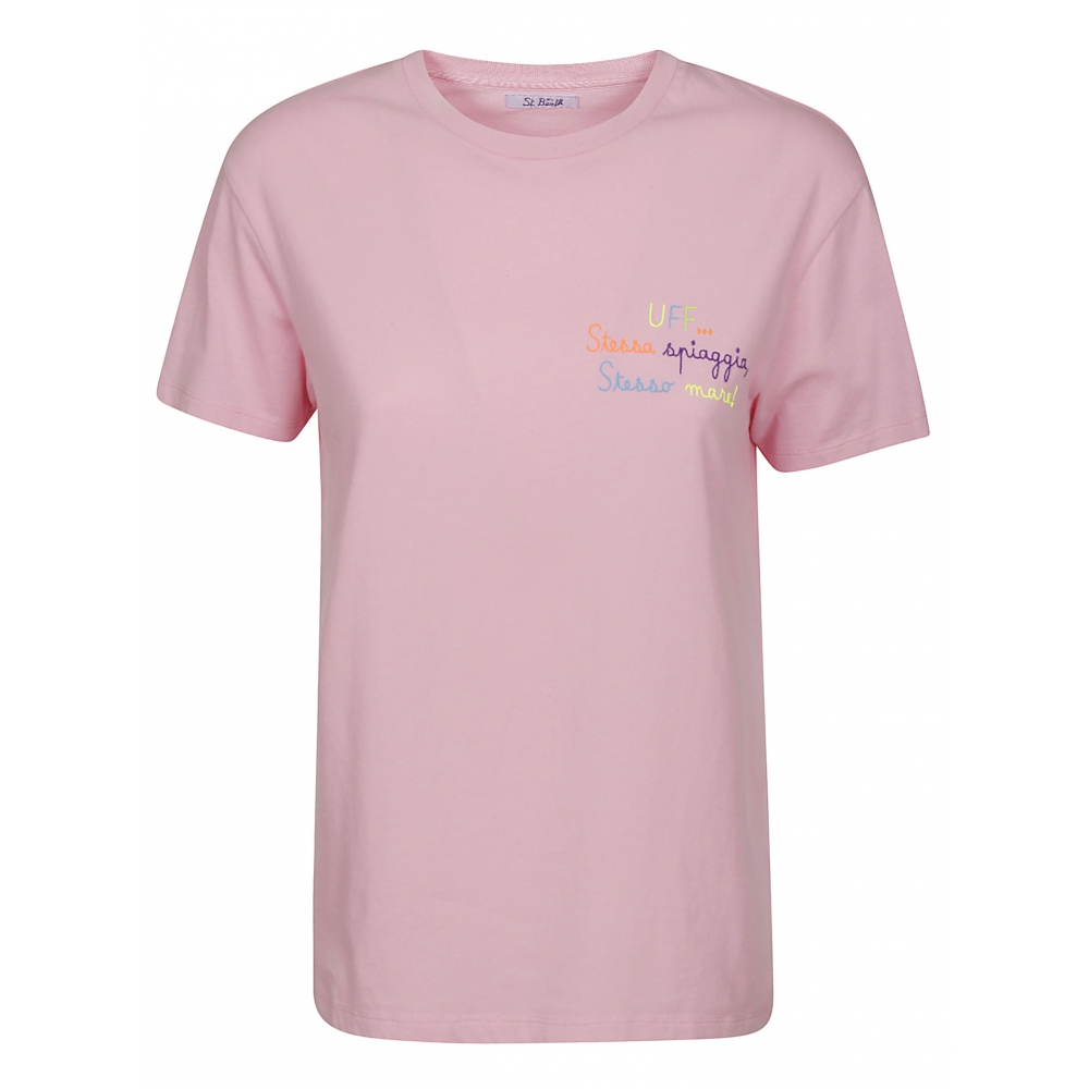 T-shirt donna in cotone con ricamo