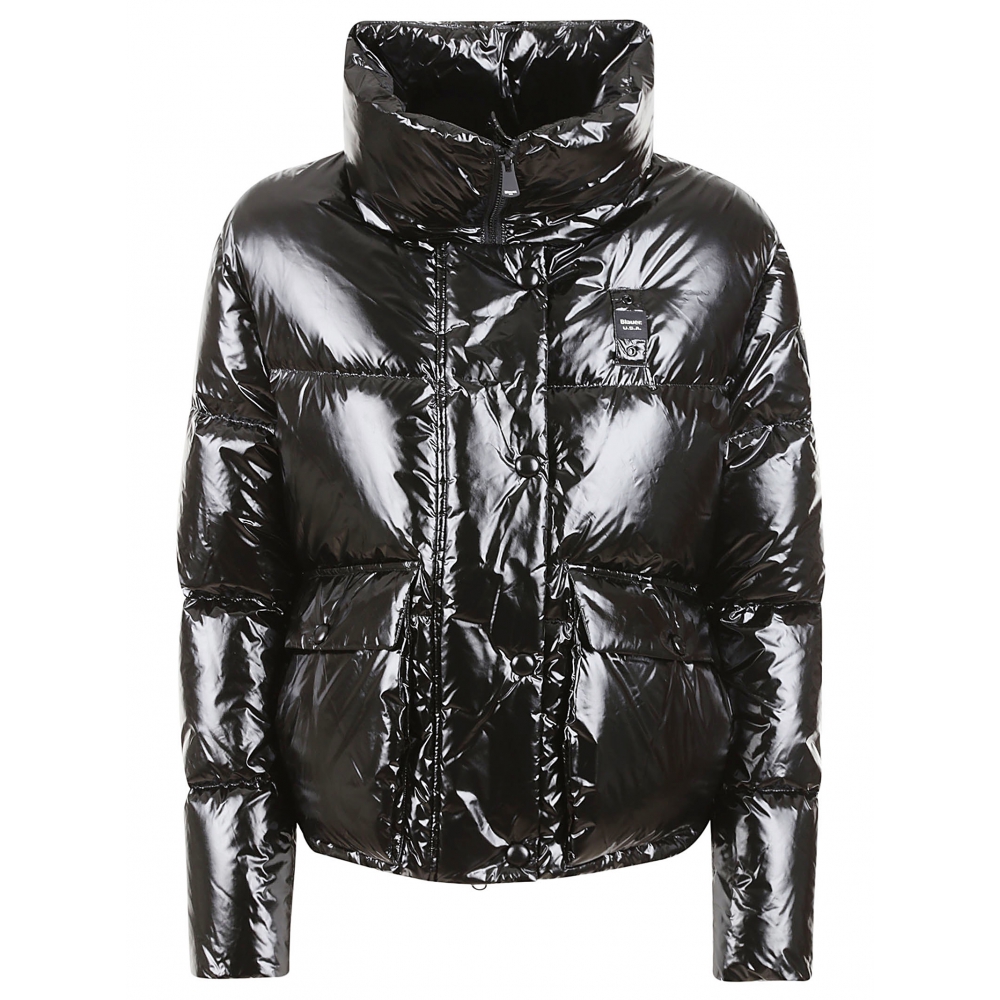 Blauer giubbotto donna nero bomber collo alto