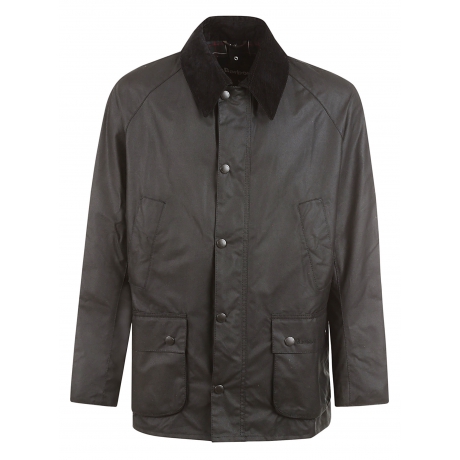 Barbour giacca nera uomo in cotone cerato