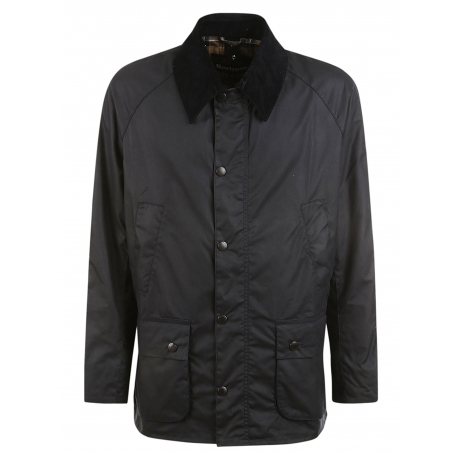 Barbour giacca uomo blu in cotone cerato