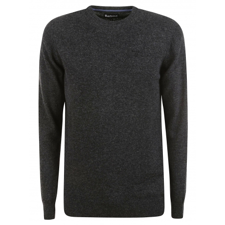 Barbour maglia girocollo grigia  uomo lambwool 1 filo