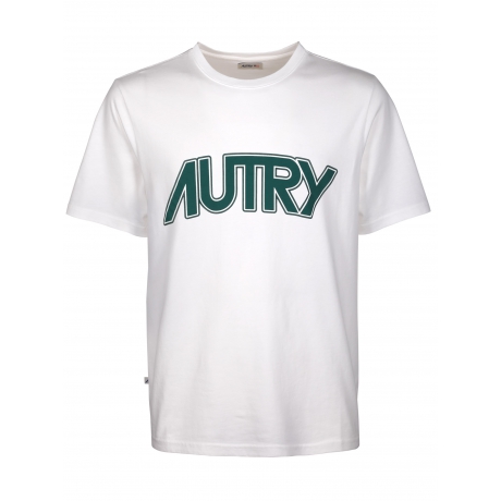 Autry T-shirt uomo in cotone bianca con logo