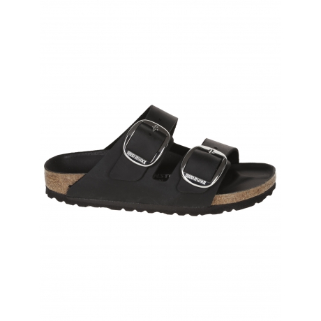 Birkenstock sandalo donna arizona big buckle in nubuck nero