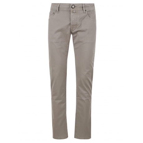 Jacob Cohen jeans uomo nick slim in gabardine di cotone tortora