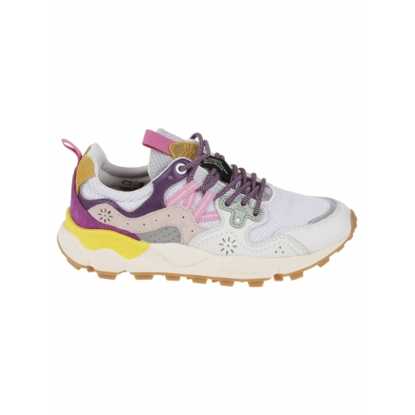 Flower Mountain sneakers donna yamano in suede e tessuto tecnico fucsia e bianco