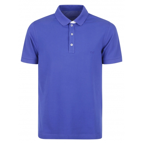 Fay polo maniche corte uomo in cotone stretch bluette