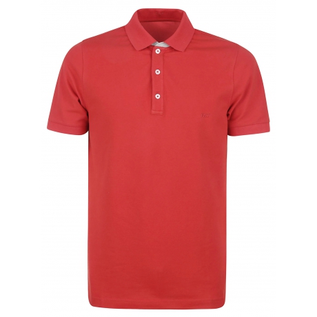 Fay Polo maniche corte uomo in cotone stretch rosso