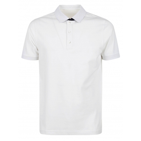 Fay polo maniche corte uomo in cotone stretch bianco