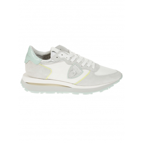 Philippe Model running camoscio nylon bianco beige turchese