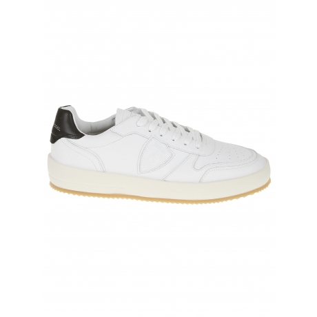 Philippe Model sneakers uomo basket nice in pelle bianco e nero