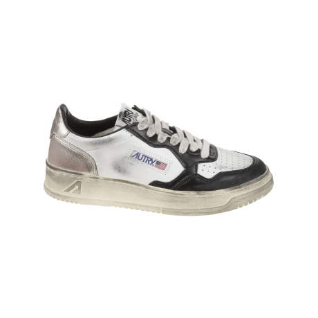 Autry scarpa donna  medalist low super vintage in pelle nero e beige