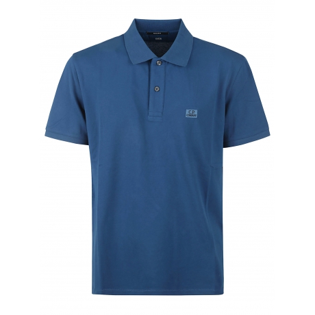 Cpcompany Polo uomo in cotone piquet  con micrologo bluette