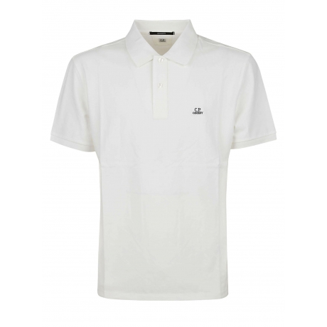 Cpcompany Polo uomo in cotone piquet con micrologo bianco