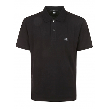 Cpcompany polo uomo in cotone piquet con micrologo nero