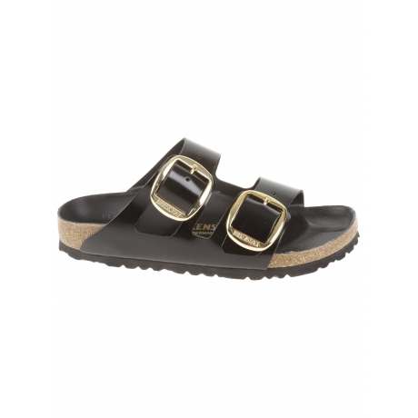 Birkenstock sandalo donna arizona big buckle in nubuck nero