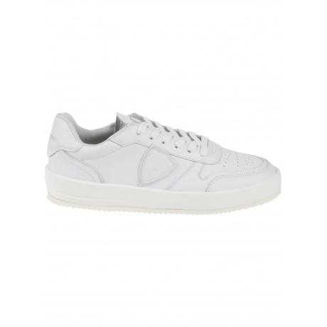 Philippe Model sneakers uomo basket nice in pelle bianco