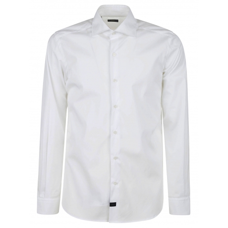 Fay Camicia uomo in cotone stretch bianco