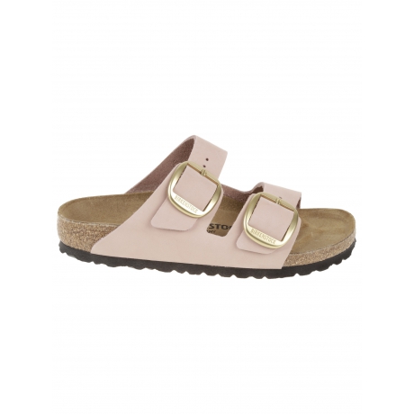 Birkenstock sandalo donna arizona big buckle in nubuck rosa