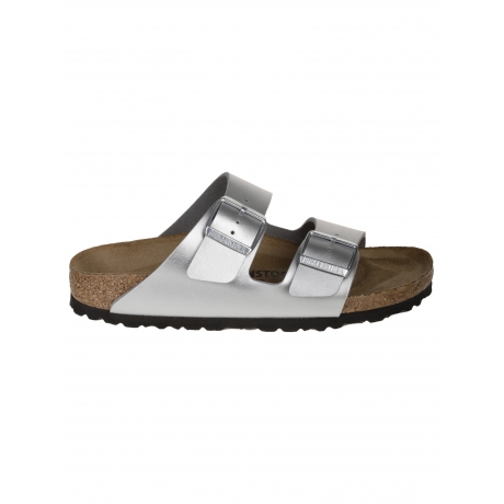 Birkenstock Sandalo donna arizona in pelle argento