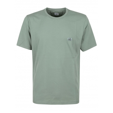 Cpcompany t-shirt uomo in cotone  verde con micrologo