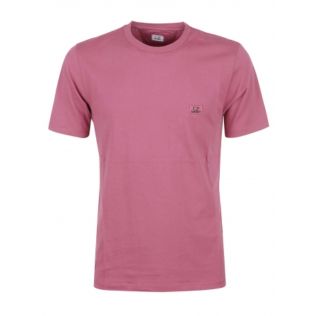 Cpcompany t-shirt uomo in cotone rosa con micrologo