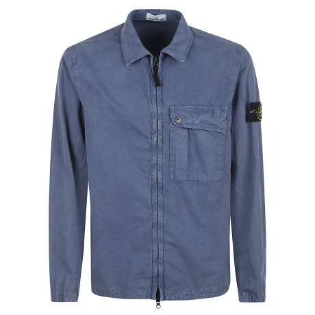 Stone Island overshirt uomo in cotone avion