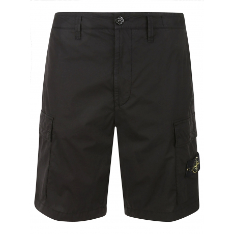 Stone Island bermuda uomo cargo in cotone  nero