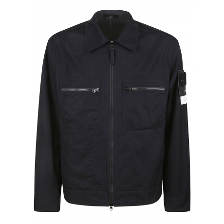 Stone Island giubbotto uomo in cotone waterproof nero