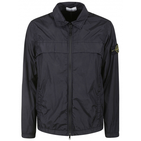 Stone Island giubbotto uomo crinkle in nylon nero