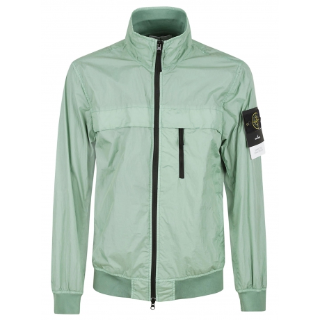 Stone Island giubbotto uomo crinkle in nylon verde