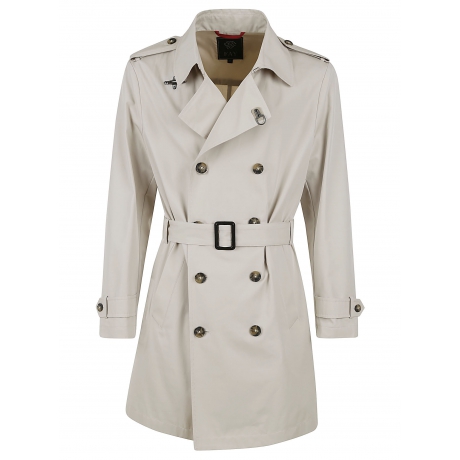 Fay cappotto uomo in gabardine di cotone idrorepellente beige