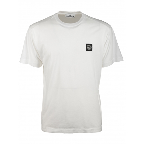 Stone Island t-shirt uomo manica corta in cotone bianco