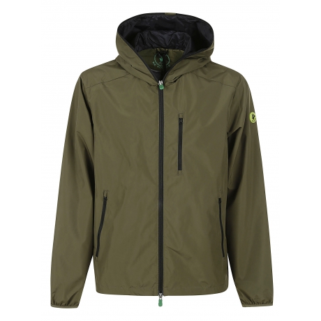 Save The Duck cerata uomo david con zip in contrasto verde