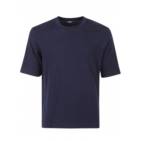 Kway T-shirt uomo in maglia di cotone blu