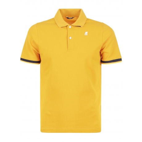 Kway polo uomo vincent in piquet di cotone giallo