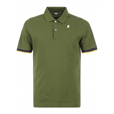 Kway polo uomo vincent in piquet di cotone verde