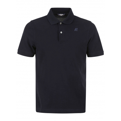 Kway Polo uomo amedee in piquet di cotone blu