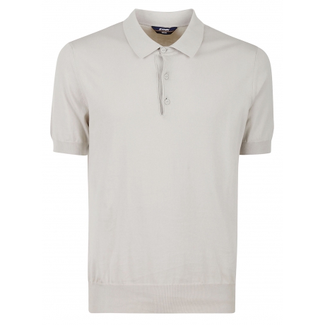 Kway Polo uomo pleyne in maglia di cotone beige