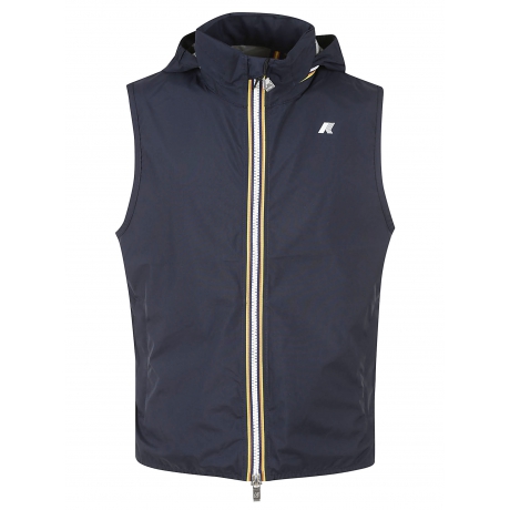 Kway gilet uomo valen stretch dot in nulon blu