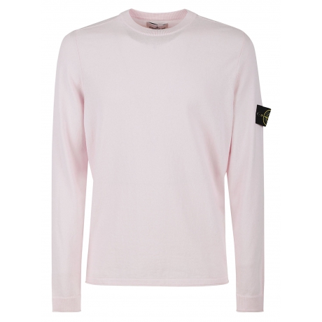 Stone Island Maglia uomo girocollo in cotone rosa