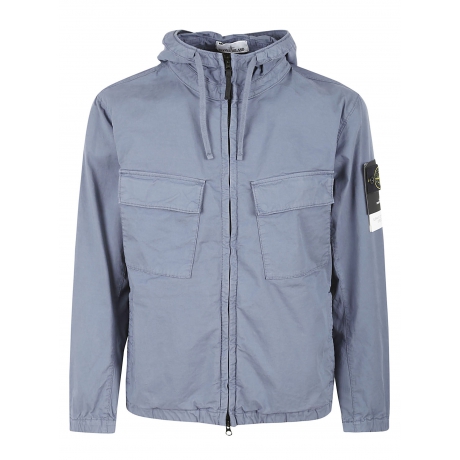 Stone Island overshirt uomo con cappuccio avion