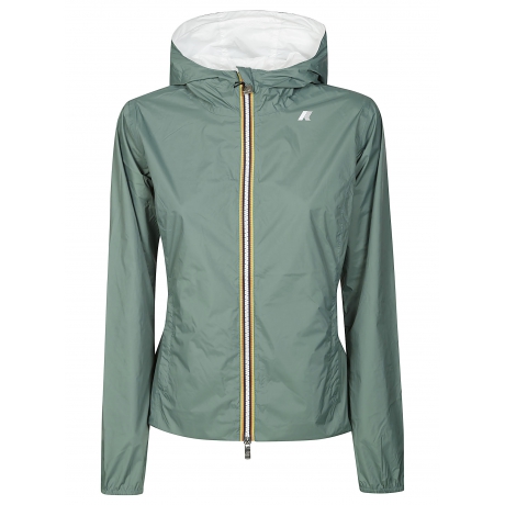 Kway giubbotto donna lily plus double in nylon reversibile bianco e menta