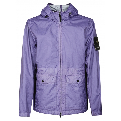 Stone Island giubbotto uomo con cappuccio viola