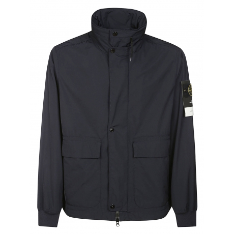 Stone Island giubbotto uomo con cappuccio blu