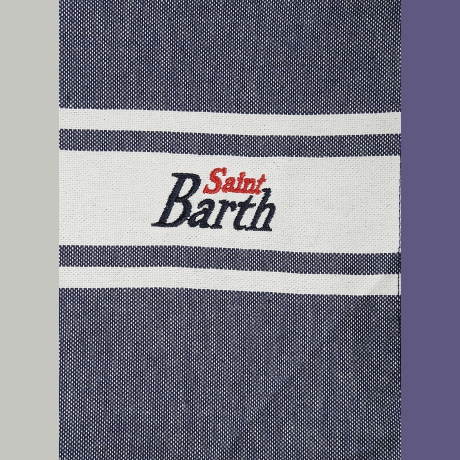 Saint Barth telo mare fouta leggero con righe blu