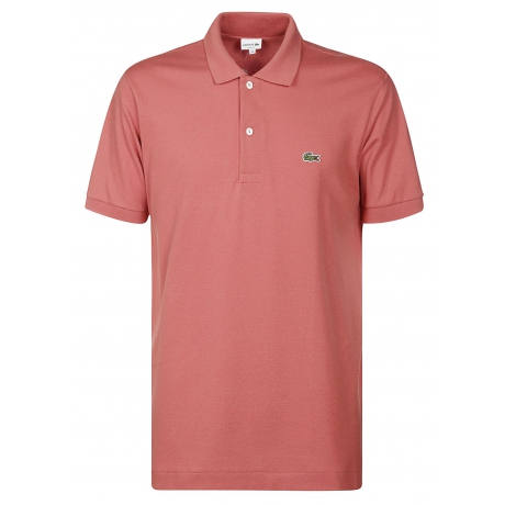 Lacoste polo uomo arancio con manica corta in cotone piqué